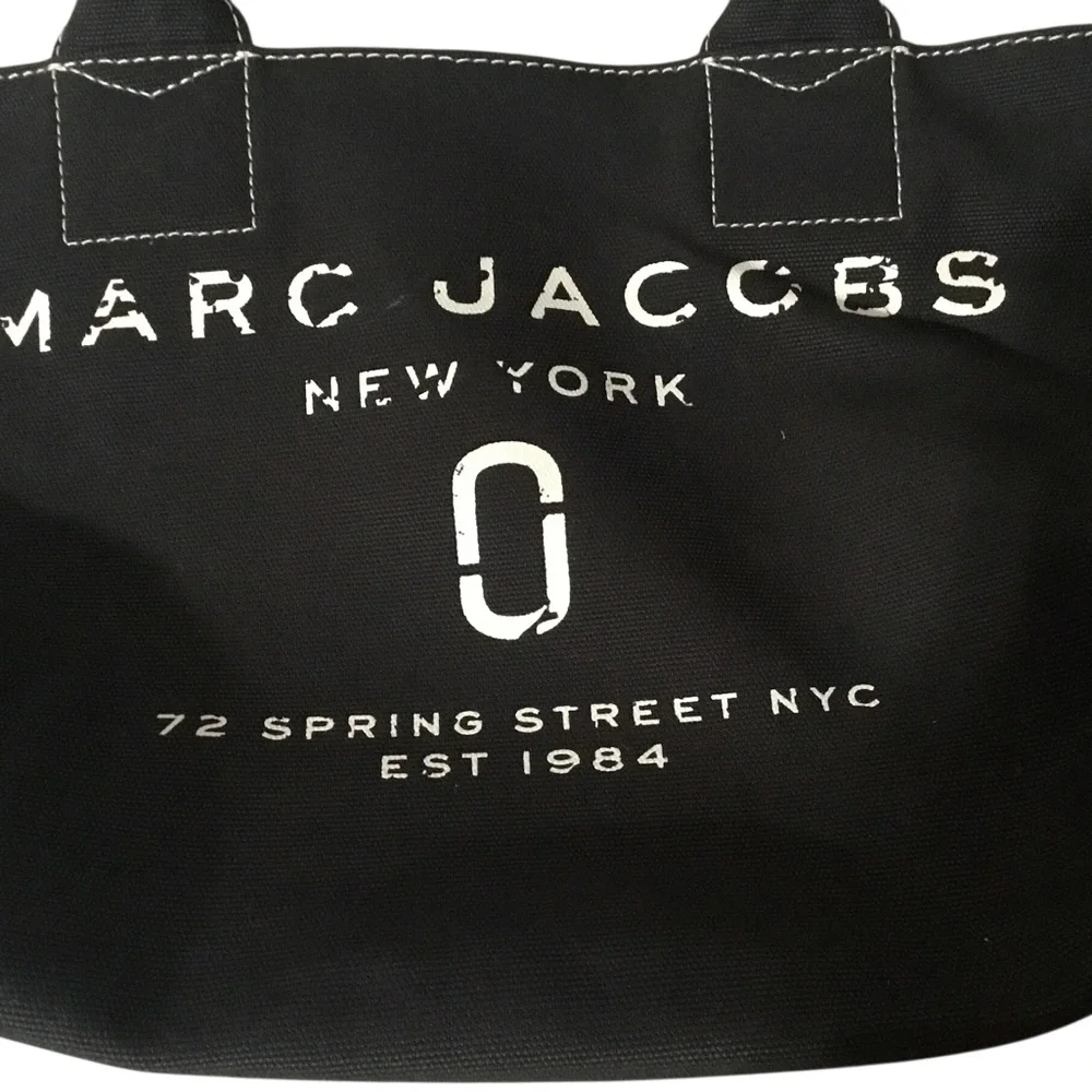 Marc Jacobs Black Canvas Logo Tote